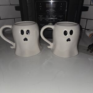 Ghostly White Ceramic Mugs